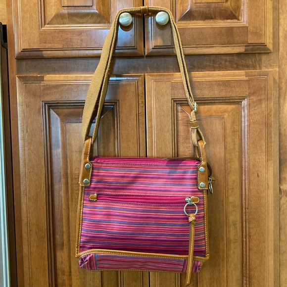 FOSSIL STRIPED SHOULDER BAG - Picture 2 of 8